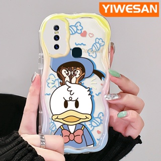 เคสโทรศัพท์มือถือ ซิลิโคนใส ลายการ์ตูนโดนัลด์ดั๊กน่ารัก สีสันสดใส สําหรับ VIVO S7 V20 Pro V15 Pro