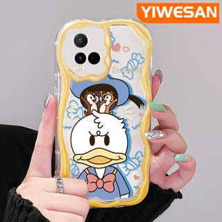 เคสโทรศัพท์มือถือ ซิลิโคนนุ่ม ใส ลายการ์ตูนโดนัลด์ดั๊กน่ารัก สีสันสดใส สําหรับ VIVO Y21 2021 Y21G Y33s Y21s Y21e Y21a Y21t T1x 4G