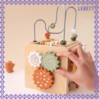 [Lebet] ของเล่นลูกบาศก์ไม้ Montessori สําหรับเด็กวัยหัดเดิน