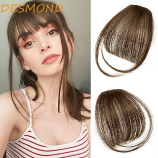 Desmond กิ๊บติดผมหน้าม้าสังเคราะห์ ผมหน้าม้า ผมสั้นตรง ทนความร้อน ซ่อนได้ ธรรมชาติ เครื่องประดับผม ต่อผม