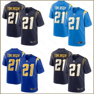 Qy NFL เสื้อยืดลําลอง แขนสั้น คอกลม พิมพ์ลาย Los Angeles Game Jersey LaDainian Tomlinson Retired Player พลัสไซซ์