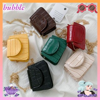 Bubble กระเป๋าสะพายไหล่ กระเป๋าถือ หนัง PU ขนาดมินิ สีพื้น แฟชั่นสําหรับสตรี