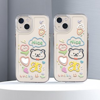 เคสโทรศัพท์มือถือ แบบใส ลายการ์ตูนหมี สําหรับ Tecno Camon 20 Pro 5G Pova Neo 2 Pova Neo 3 Spark 10C Spark 10 4G Spark 10 Pro Spark Go 2023 Pop 7 Pro