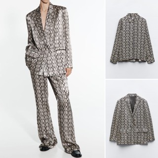 Zara 23 เสื้อเชิ้ตลายสัตว์ ฤดูใบไม้ร่วง ฤดูหนาว สไตล์ใหม่ + กางเกง + ชุด1971170 7484231 5247331