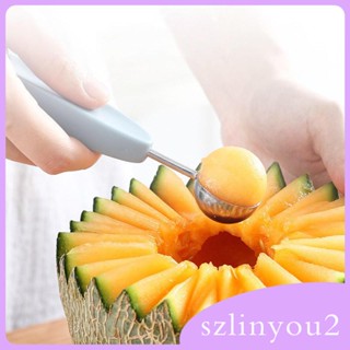 [szlinyou2] ชุดเครื่องมือแกะสลักผลไม้ แตงโม 3 in 1 สเตนเลส ใช้ซ้ําได้ สําหรับร้านขนมหวาน DIY