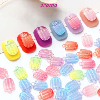 Aroma ไอศกรีมคริสตัล 3D ไล่โทนสี สําหรับตกแต่งเล็บ 20 ชิ้น ต่อล็อต