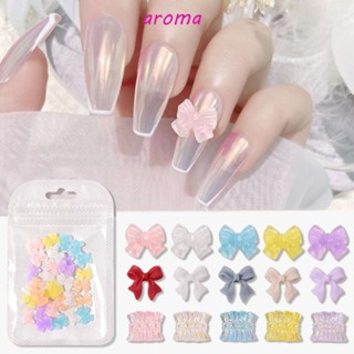 Aroma โบว์คริสตัล AB สีแคนดี้ สําหรับตกแต่งเล็บ DIY 30 ชิ้น ต่อชุด