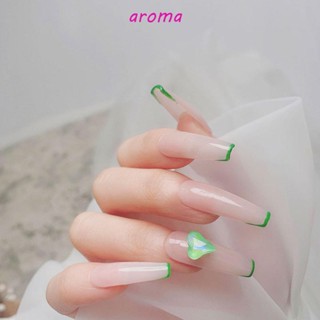 Aroma อุปกรณ์ตกแต่งเล็บ รูปโบว์ หัวใจ พีช ประดับไข่มุก หลากสี สําหรับตกแต่งเล็บ DIY