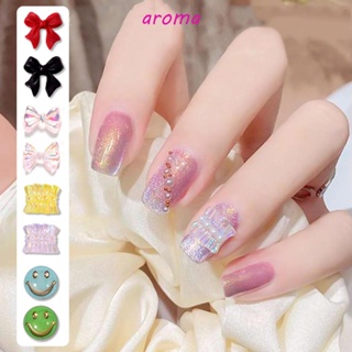 Aroma อุปกรณ์ตกแต่งเล็บ ลายหน้ายิ้ม 3D สไตล์ญี่ปุ่น DIY