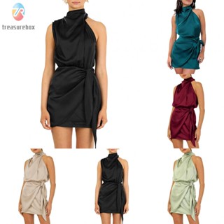 【TRSBX】Women Dress Cocktail Elegant Knitted Office Lady Party Sexy Short Dress