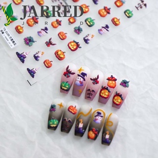 Jarred สติกเกอร์ ลายการ์ตูนฮาโลวีน ค้างคาว 3D สําหรับตกแต่งเล็บ DIY