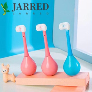 Jarred แปรงสีฟัน สามด้าน แบบพกพา ทําความสะอาดล้ําลึก รูปตัว U นุ่ม ห่อเด็ก สุขอนามัยในช่องปาก ของเล่นอายุ 2-12 ปี