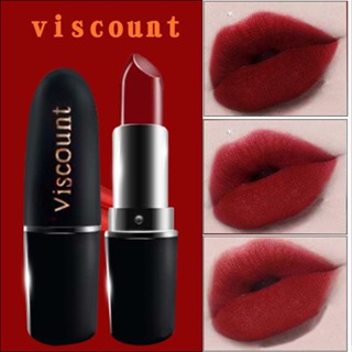 Hot Sale# INS super hot TikTok same matte fog surface velvet lipstick plum color brick red aunt red bean paste color 8cc