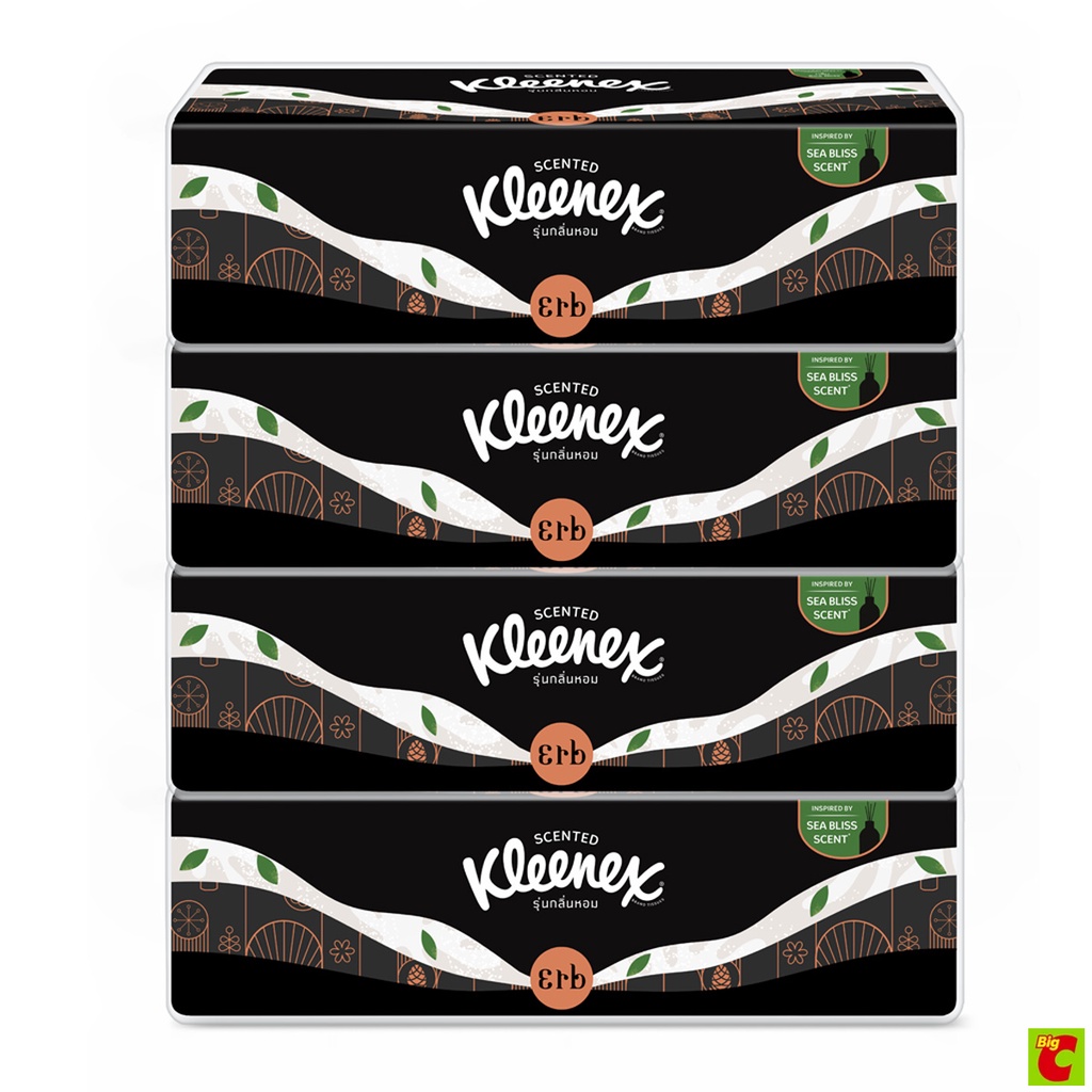 คลีเน็กซ์ เซนเท็ด x เอิบ กระดาษเช็ดหน้า ซอฟท์บ็อกซ์ 106 แผ่น แพ็ค 4 คละลาย