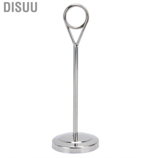 Disuu Table Number Holder Stainless Steel Round Shaped Stable Picture Stand Ne