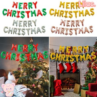 ลูกโป่ง ลายตัวอักษร Merry Christmas สําหรับตกแต่งปาร์ตี้คริสต์มาส