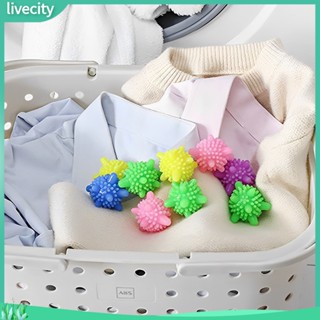 Livecity|  ลูกบอลไฟเบอร์ แบบนิ่ม ป้องกันผมพันกัน ประหยัดน้ํา สําหรับเครื่องซักผ้า 24 ชิ้น