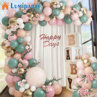 Lumiparty ลูกโป่งยาง สไตล์เรโทร สําหรับตกแต่งงานแต่งงาน งานเลี้ยงวันเกิด เบบี้ชาวเวอร์ 122 ชิ้น