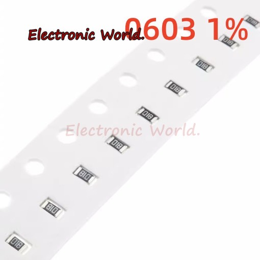ตัวต้านทาน 1% 0603 SMD 0R~10M 1/10W 0.22 10 100 150 220 330 โอห์ม 1K 2.2 K 10K 100K 0.1 R 1R 100R 15