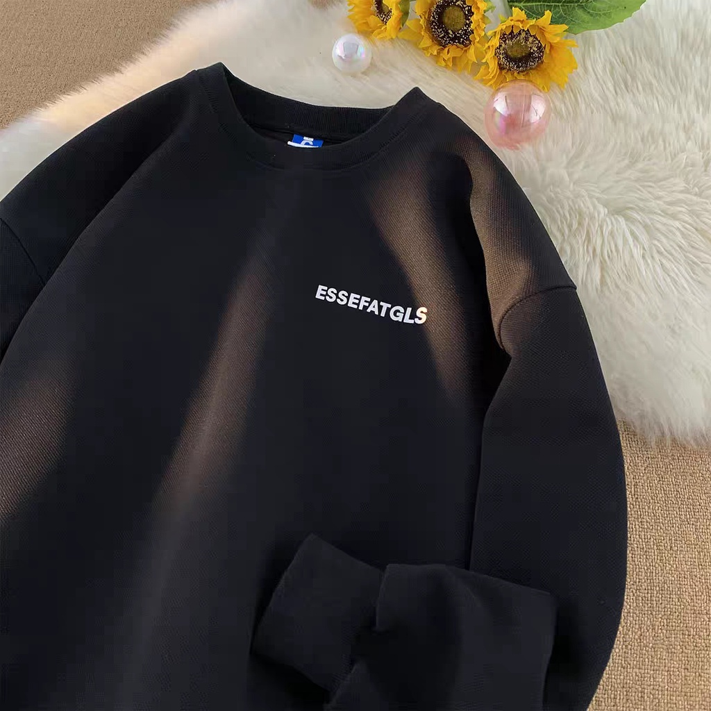 เสื้อกันหนาวแขนยาว คอกลม ทรงหลวม พิมพ์ลายตัวอักษร สไตล์วินเทจ แฟชั่นคลาสสิก สําหรับผู้ชาย และผู้หญิง - รูปที่ 6