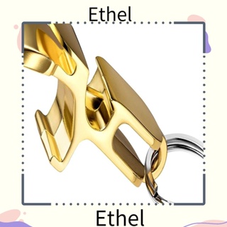 Ethel1 ที่เปิดขวดเบียร์ โลหะผสมสังกะสี สีทอง 2.95 นิ้ว ดึงง่าย