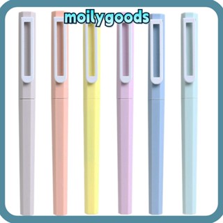 Moilyhd ปากกาเจล พลาสติก ทรงหกเหลี่ยม ขนาด 0.5 มม. สีพื้น 5.91*0.39 นิ้ว สําหรับสํานักงาน