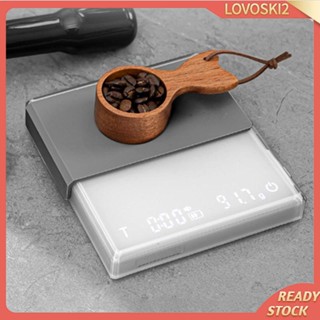 [Lovoski2] เครื่องชั่งน้ําหนักกาแฟ พร้อมตัวจับเวลา ความแม่นยําสูง ชาร์จ USB 2 กก. 0.1 กรัม สําหรับห้องครัว