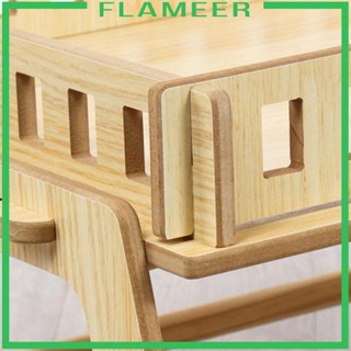 [Flameer] เตียงนอนไม้ พร้อมรั้ว สําหรับแมว