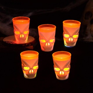 Wonda แก้วไวน์พลาสติก มีไฟ Led เรืองแสง พร็อพสําหรับปาร์ตี้ฮาโลวีน DIY