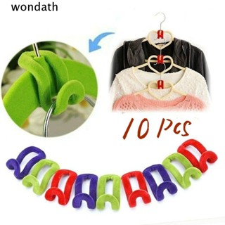 Wonda ไม้แขวนเสื้อ กันลื่น ตะขอแขวนเสื้อผ้า สร้างสรรค์ สําหรับบ้าน ตู้เสื้อผ้า 10 ชิ้น