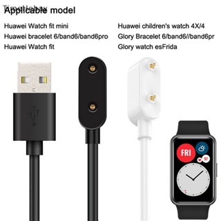 Timehebay อะแดปเตอร์สายชาร์จ USB 2pin แบบพกพา สําหรับ Honor Watch ES Huawei Band 7 Honor Band 6 6 Pro Mini Smart Watch