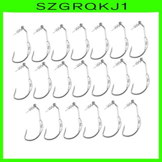[szgrqkj1] ตะขอตกปลา เหล็กคาร์บอน ถ่วงน้ําหนัก 20 ชิ้น