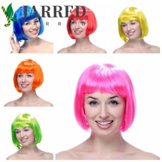 Jarred วิกผมบ๊อบสั้น ตรง ระบายอากาศ สีชมพู แฟชั่น สําหรับปาร์ตี้ฮาโลวีน