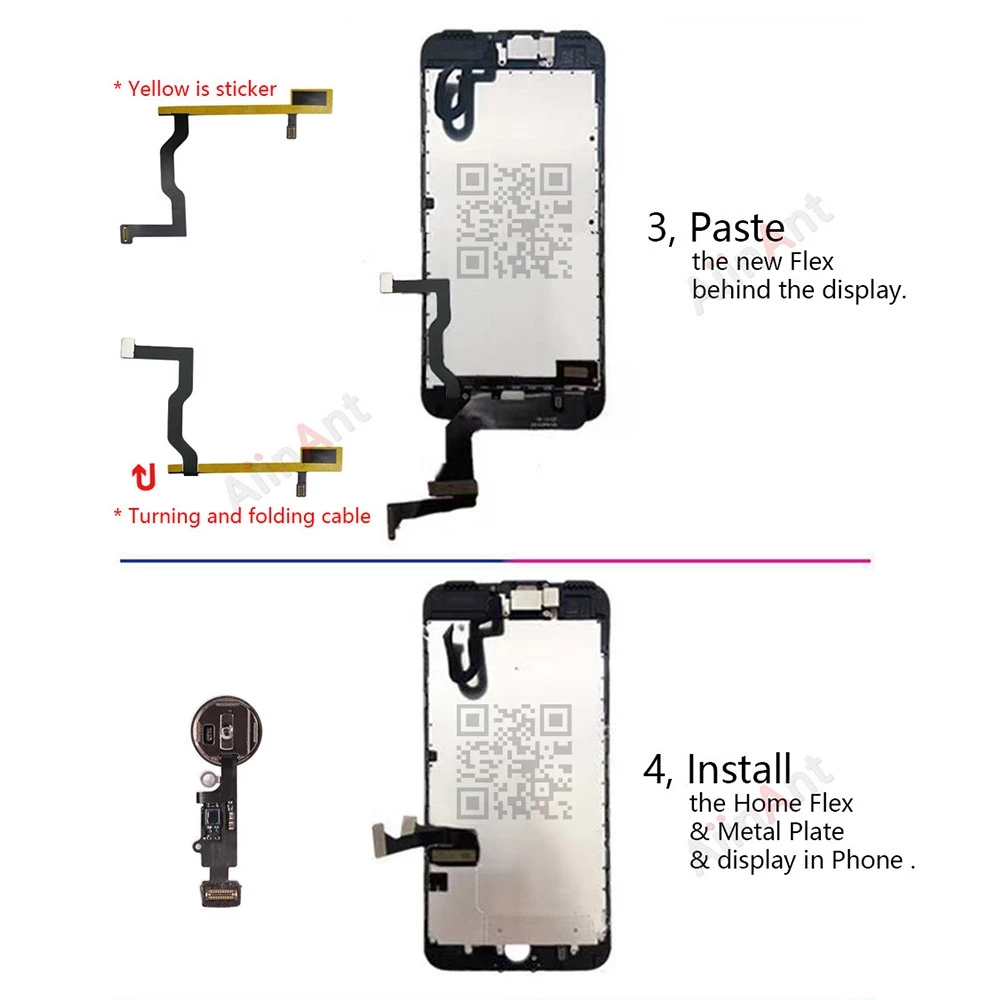 สายแพปุ่ม Home สำหรับ iPhone 6 6s 7 8 Plus 5s SE ไม่มี Touch ID thumbnail 7