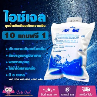 ถุงเจลเก็บความเย็น ใช้ได้หลายครั้ง 10แถม1 น้ำแข็งเทียม ไอซ์เจล ice gel กระเป๋าเก็บความเย็น กระเป๋าเก็บอุณหภูมิ กล่องโฟม