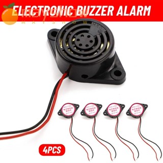 Mayshow 4 ชิ้นอิเล็กทรอนิกส์ Buzzer Alarm DC 24V 30 * 15 มม. โทนคงที่