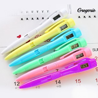 Gregoriomw ปากกานาฬิกาดิจิทัลอิเล็กทรอนิกส์ พลาสติก น้ําหนักเบา สําหรับเขียน