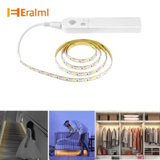 Eralml สายไฟ LED 3 เมตร พร้อมเซนเซอร์จับการเคลื่อนไหว สําหรับตกแต่งตู้เสื้อผ้า บันได ห้องโถง