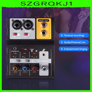 [szgrqkj1] เครื่องผสมเสียงดิจิทัล 16 Bit ความละเอียดเสียง 48KHz เชื่อมต่อง่าย 2 ช่อง สําหรับ Podcasting KTV