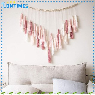 Lontime พรมผ้าฝ้ายทอ อเนกประสงค์ 33x30 นิ้ว สีชมพู สําหรับแขวนตกแต่งผนัง ห้องนั่งเล่น