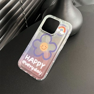 Yiki|เคสโทรศัพท์มือถือแบบนิ่ม TPU ลายดอกทานตะวัน สีรุ้ง สําหรับ OPPO Find X6 Pro X6 X5 Pro X5 Lite X5 X3 Pro X3 F21S F21 Pro F19 F17 Pro F12 F11 Pro F11 F9 Pro