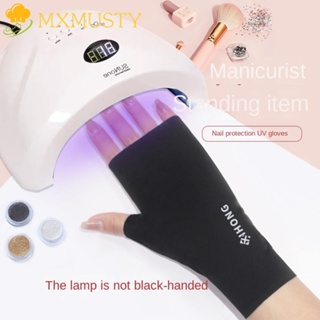 Mxmusty ถุงมือ แบบบาง ยืดหยุ่น ป้องกันรังสียูวี กันแดด สีพื้น สําหรับผู้หญิง