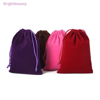 Brightbeauty ใหม่ กระเป๋าหูรูด ผ้ากํามะหยี่ แบบนิ่ม ความจุขนาดใหญ่ พกพาง่าย หลากสี 2023 TH