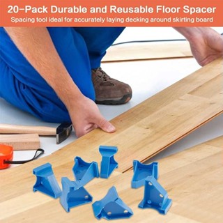 20Pcs Triangle Flooring Spacer, Laminate Double Head Floor Installation Gasket, British Removable Triangle Plastic Floor Mounting Gasket Furniture Pads Tool