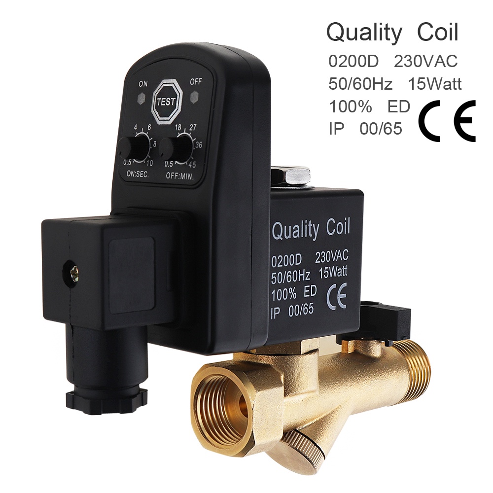 G1/2 DN15 วาล์วโซลินอยด์อิเล็กทรอนิกส์ 220V สําหรับเครื่องปรับอากาศ