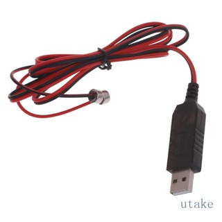 Utakee 3 7V แบตเตอรี่ลิเธียม แบบชาร์จ USB 4 2V สายชาร์จแม่เหล็ก สายเคเบิลอะแดปเตอร์