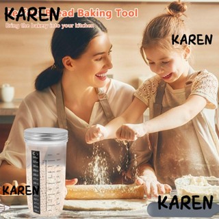 Karen โหลแก้วสตาร์ทเตอร์ อเนกประสงค์ ทนความร้อน พร้อมสเกล 730 มล. ใช้ซ้ําได้ สําหรับทําอาหาร