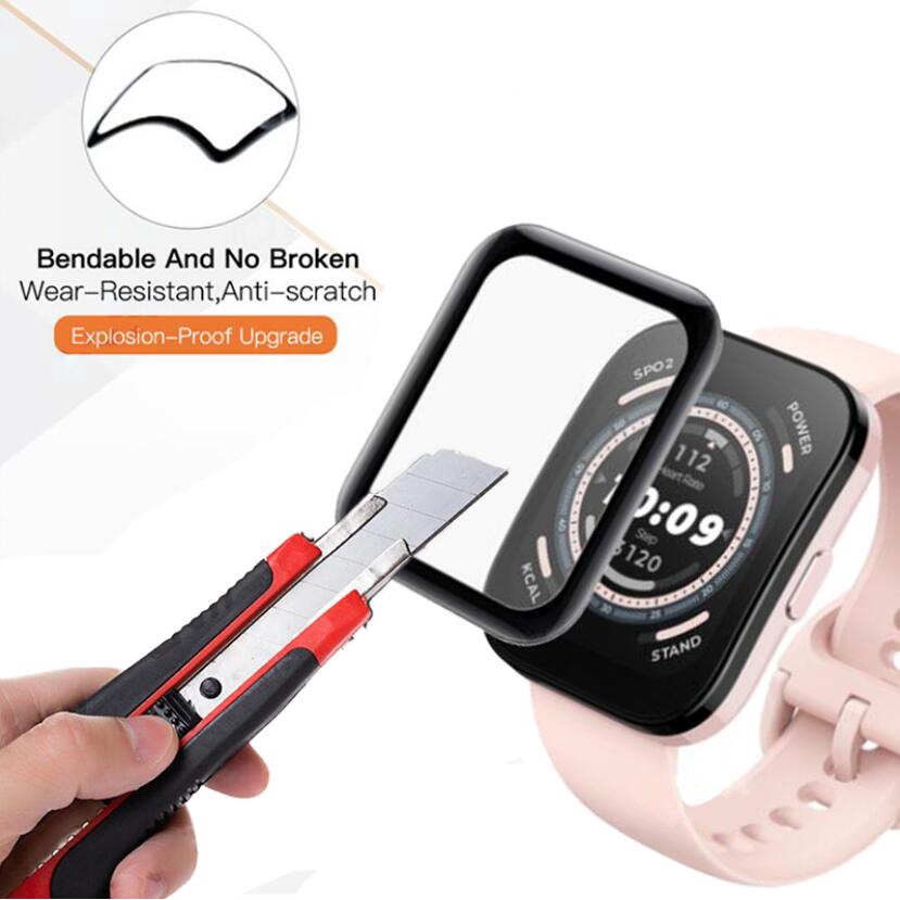 สําหรับ Amazfit Bip 6 3D หน้าจอโค้ง Protector HD โปร่งใสสําหรับ Amazfit Bip 5 ฟิล์มป้องกันอุปกรณ์เสริมสมาร์ทวอทช์