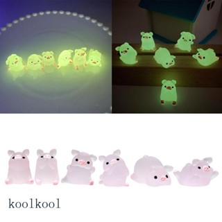 Kool ตุ๊กตาหมูเรซิ่น ขนาดเล็ก สําหรับตกแต่งสวน 6 ชิ้น