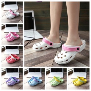 Lyndon Crocs รองเท้าแตะ EVA พื้นนุ่ม กลวง ออก หัวมิกกี้ กันลื่น สําหรับเด็กผู้หญิง